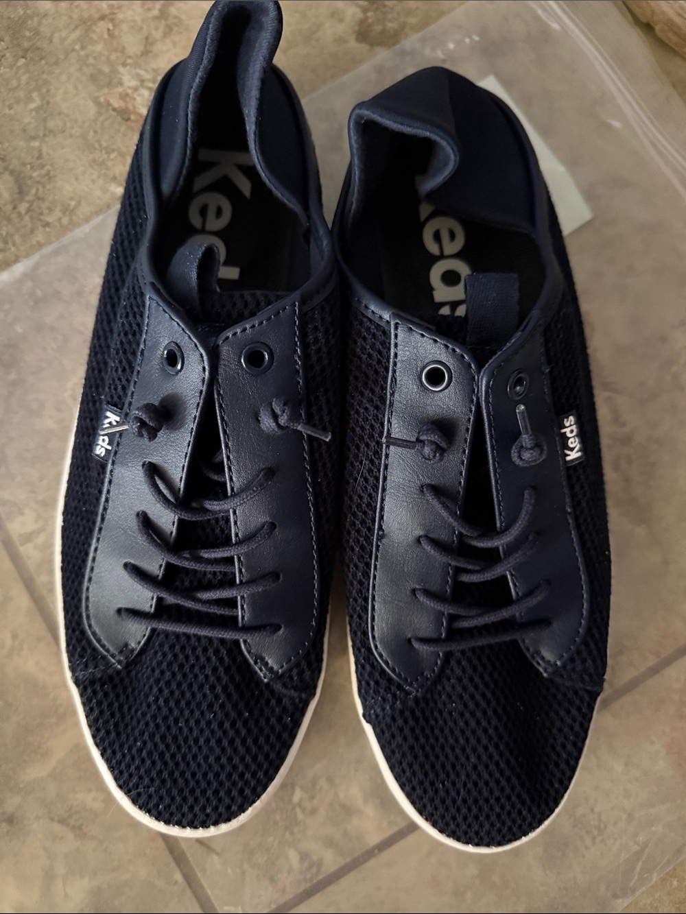 Keds Navy Mesh & Synthetic Low-Top Sneakers